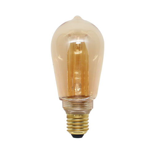일광 LED 데코 에디슨 램프 ST64 3W 전구색(노란색)